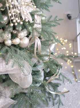 BG DESIGN创意波浪垂挂圣诞树插枝花艺设计DIY材料闪香槟闪银配饰