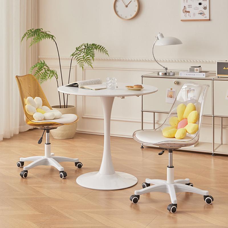 写字书桌卧室亚克升降椅电脑女生可爱椅家用旋转椅椅子化妆透明力