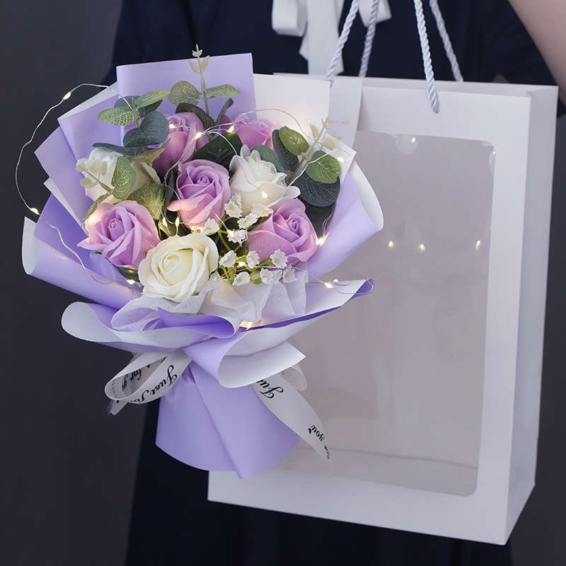 仿真香皂玫瑰花束成品仿真送男女朋友闺蜜老师妈妈生日女生礼物
