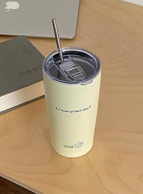 lelemonade保温杯女大容量吸管高颜值高级感小众韩风随行咖啡杯