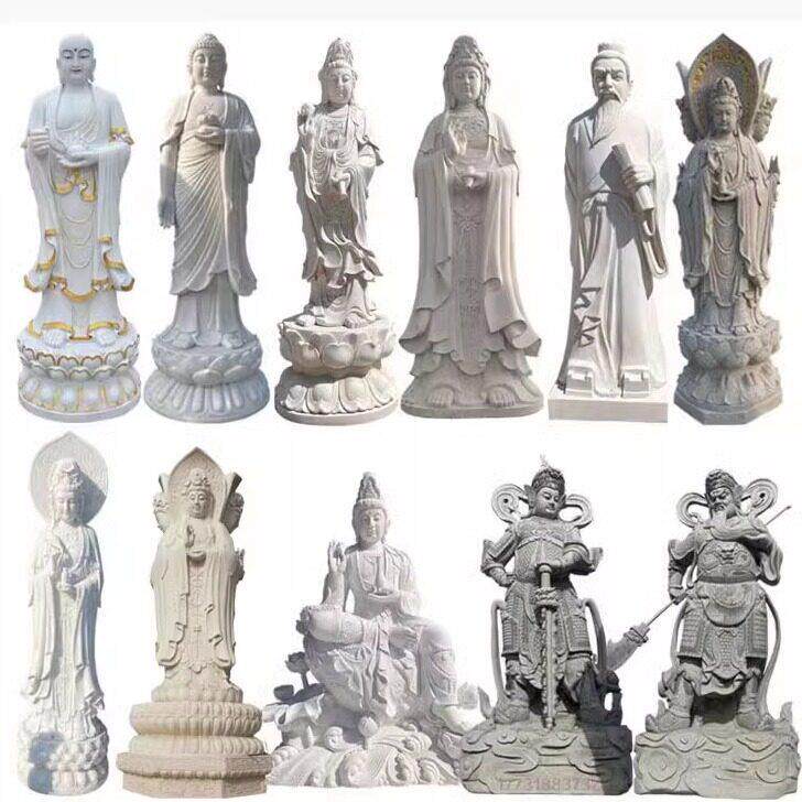 石雕观音大型佛像三十三观音化身佛坐莲送子净瓶滴水观音寺院佛像