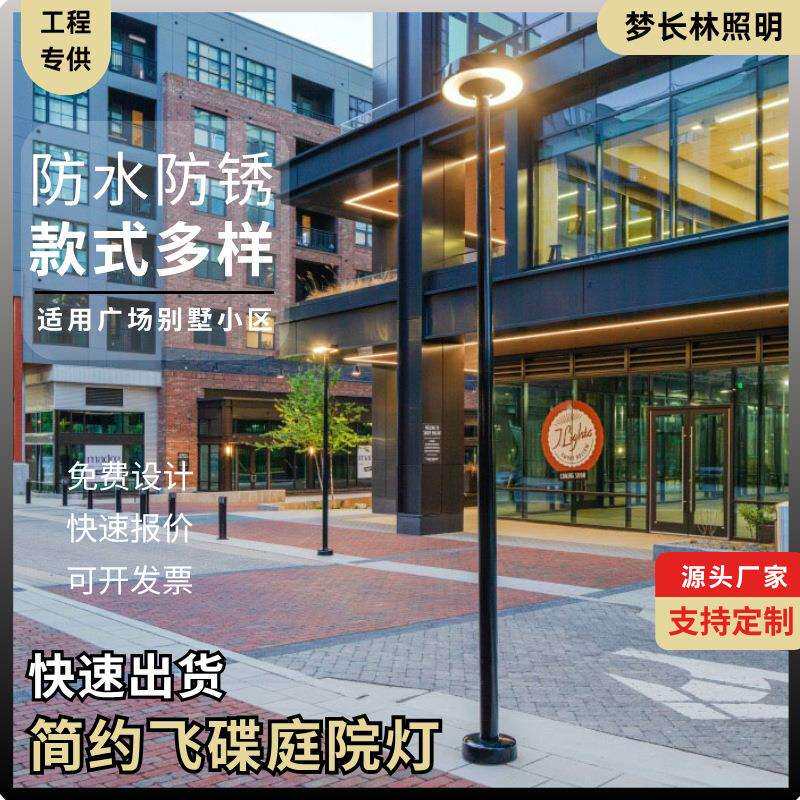 现代简约庭院灯停车场步行街车站河道防水照明灯步道灯园林高杆灯