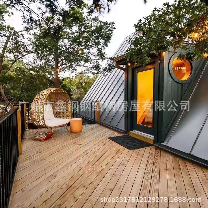广东外贸可移动房屋跨境异形移动别墅城市驿站小木屋民宿木屋别墅