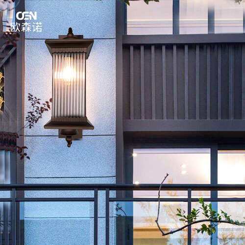 现代中式户外壁灯具防水庭院外墙大门口花园别墅露台门柱室外阳台