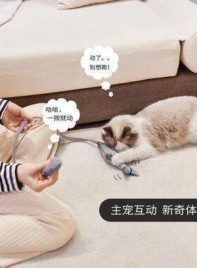 爆款宠具物猫玩具创意AEF搞笑电动鱼玩囊气逗猫棒小狗玩逗具