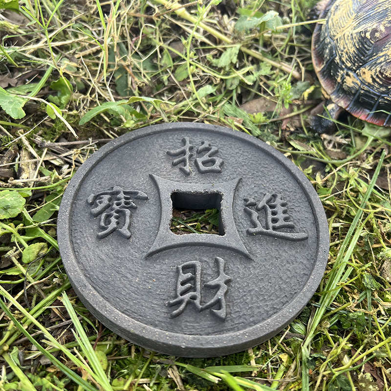 黄缘陆龟半水乌龟苗圆盘砖垫材守宫蜥蜴角蛙餐盘食台造景爬宠装饰