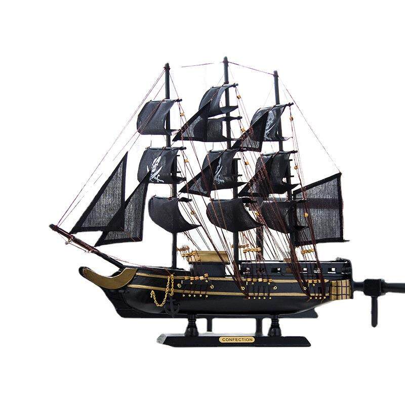 一帆风顺帆船模型摆件木质装饰品创意客厅玄关办公室小工艺品摆设