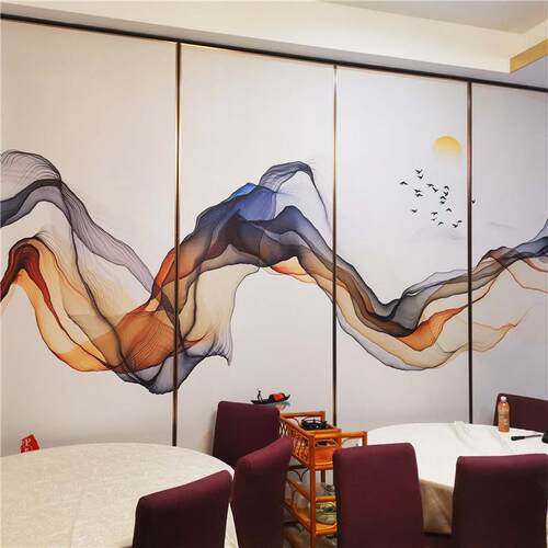 酒店隔断墙饭店包厢移动隔断墙折叠屏风推拉隔断板活动隔音屏风