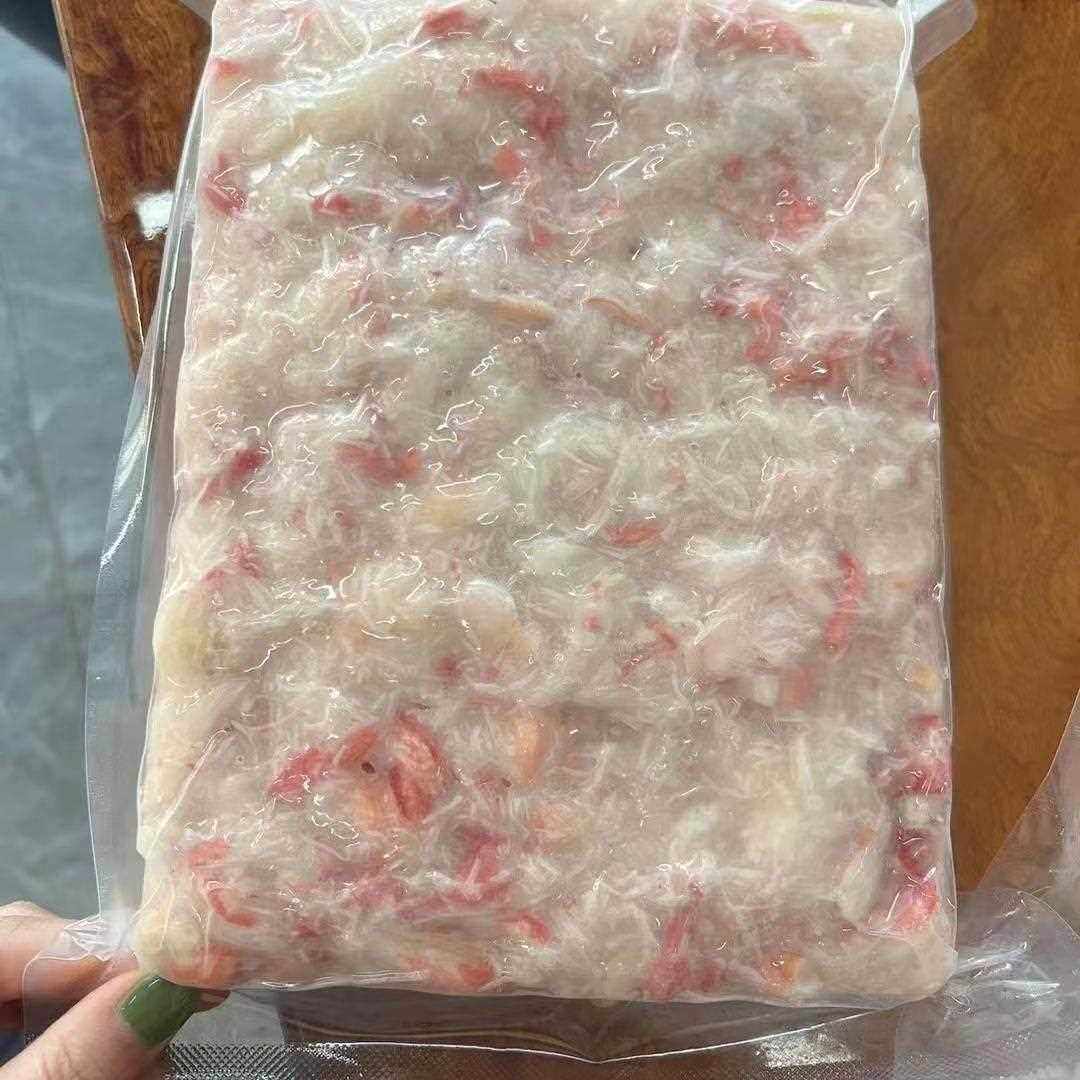 俄罗斯冷冻雪蟹肉碎适用於日料松叶蟹料理 甲罗烧专用蟹肉食材 净