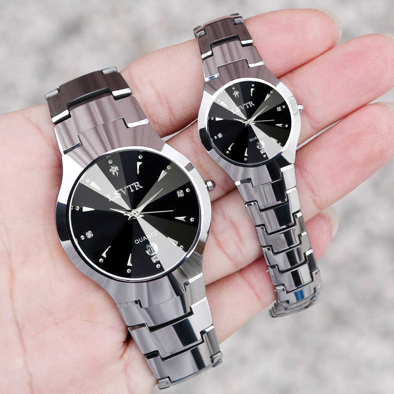 Alloy Steel Color Men's Quartz  Calendar Date Watch Women's