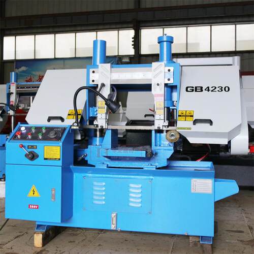 GB4230带锯床半自动龙门式40双立柱卧式金属切割锯床4230钢筋锯床