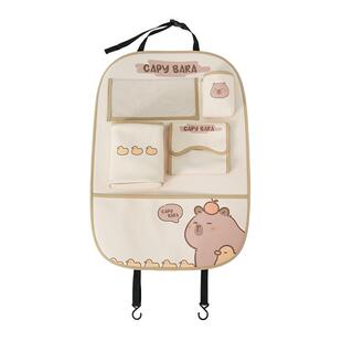 汽车收纳挂袋可爱儿童多功能折叠餐桌座椅背置物架后排吃饭小桌板