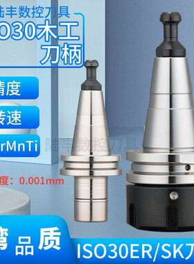 台湾ISO30木工刀柄精雕机ER16 25雕刻机专用动SK10 16不生锈刀柄