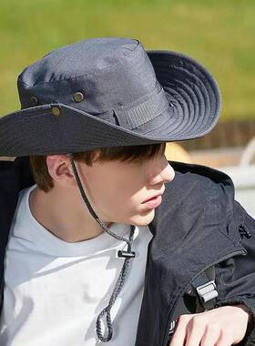 Sun Hats for Men Outdoor Fishing Cap Wide Brim Anti-UV Prote
