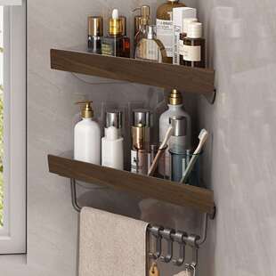 浴室置物架 太空铝免钉贴三角置物架免打孔墙角转角架带挂钩三脚