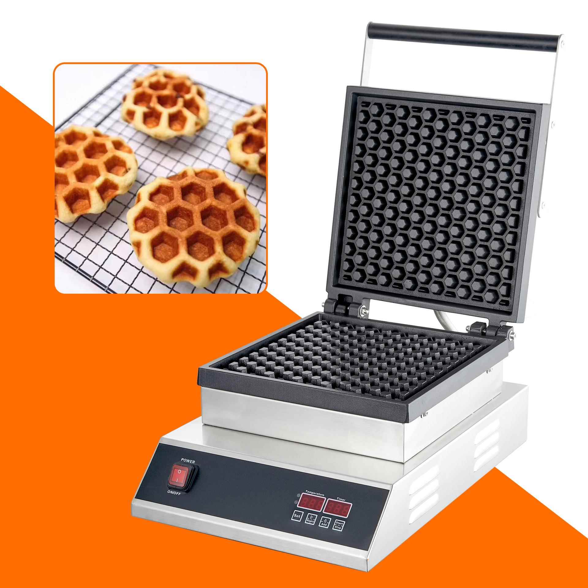 电热方形蜂窝华夫饼机华夫炉不粘锅松饼机商用大格子可丽饼烤饼机