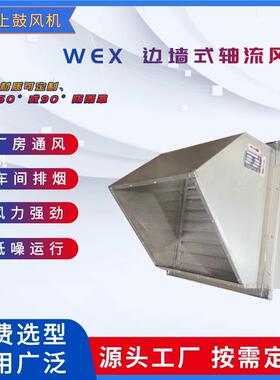 SEF-300Ex-0.08 1800m3/h低噪声边墙式轴流风机 45度防雨罩防虫网