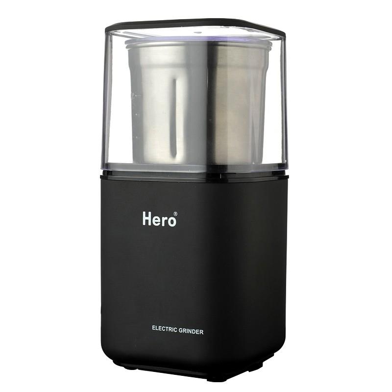 Hero磨豆机电动咖啡豆研磨机 家用小型粉碎机不锈钢咖啡机磨粉机