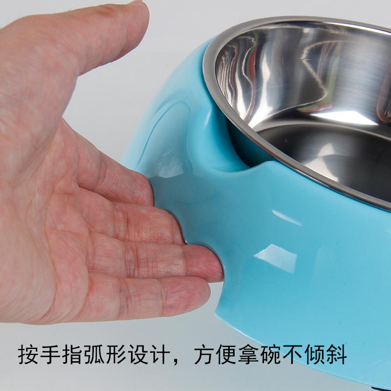 新款直销宠物碗狗碗猫水盆自动饮水喂食双碗塑料狗盆宠物饭碗大号