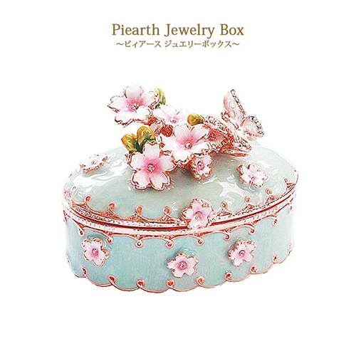 正品日本Pica盒ls兔子花盒耳钉戒指首饰手链小饰品收纳樱盒情人节