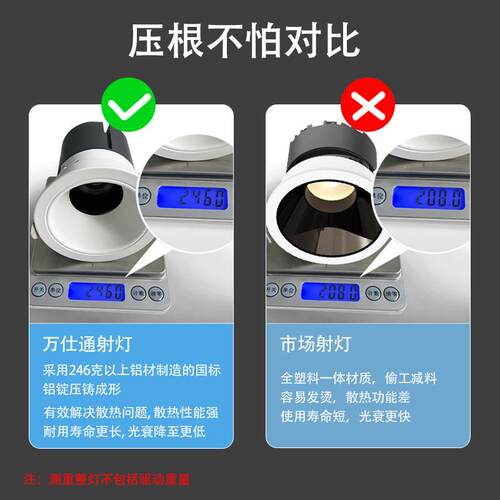 客嵌式护眼小山丘射灯家用智能色led筒灯厅卧室co三101b中入山无