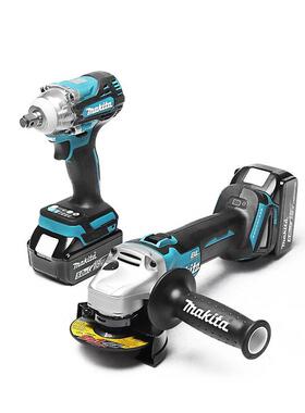 Makita牧田DLX2406TX2冲击扳手DGA404角磨机DTW300大功率18V