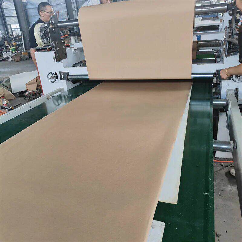 宣纸黑纸牛皮纸涂胶贴纸机自动切断卷对卷无纺布植绒布复合机