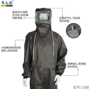 打砂喷漆服防尘防水防飞溅耐酸碱喷砂服 耐油耐脏打磨喷砂防护服