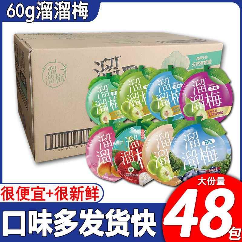 溜溜梅袋装60g*48包青梅雪梅乌梅杨梅绿茶梅西梅果干 干蜜饯便宜