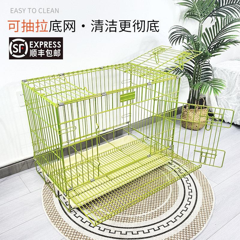 可抽拉底盘防锈狗笼子中型犬加粗加固小型犬宠物大型犬折叠笼狗笼