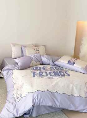 A类卡通风10支全数码印花长绒棉棉J3-03150四套儿件童纯棉高端床