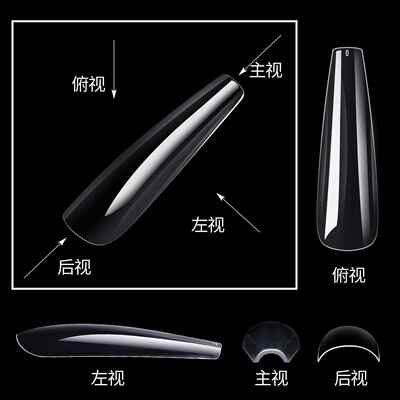 XXL Extra Long Square False Nail Tips Acrylic Fake Nails Art
