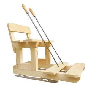 冰车老式成车儿童坐式 滑冰户外车新款爬犁冰冰冰滑冰车实木车