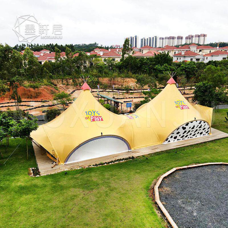 户外双联铝合金活动餐饮印第安帐篷特色书店零售店篷房快速搭建