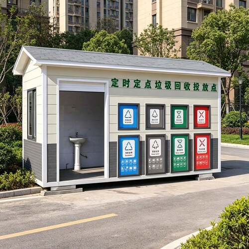 户外智能垃圾分类房小区厂区公园学校垃圾收集亭定制成品垃圾房
