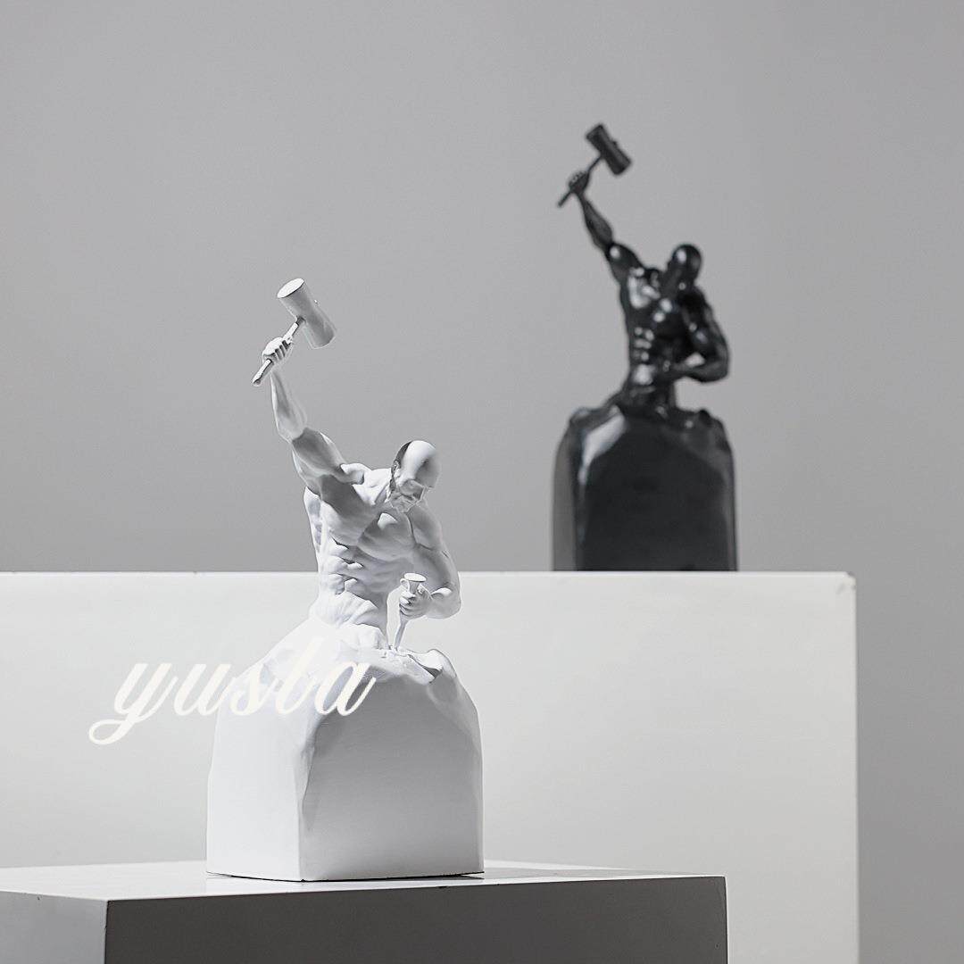 现代简约样板房间书房柜别墅客厅电视柜玄关摆件家居展厅软装饰品