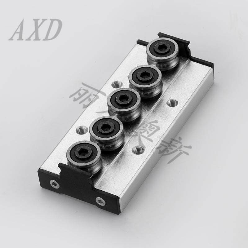 内置双轴心导轨SGR10-SGR35直线高速防尘滚轮导轨抽屉滑轨AXD