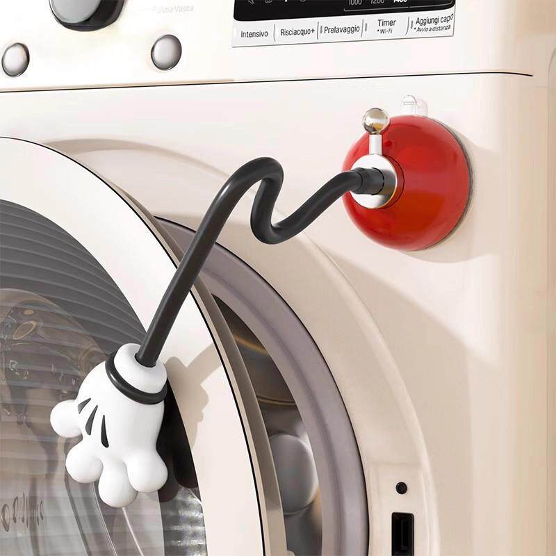 滚筒洗衣机吸盘开门支撑杆通风防霉异味家用防撞固定器伸缩限位器