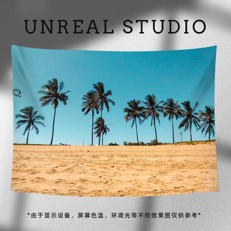 【夏日沙滩】背景布ins风挂布墙布装饰海滩风景床头宿舍卧室挂毯