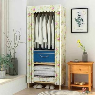 出租房衣柜架子简易组装收纳牛津布家用卧室小型双人单人衣橱