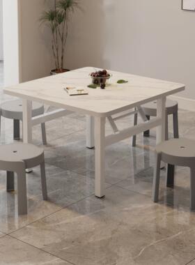 简易80x80小方桌家用出租屋吃饭小桌子夜市摆摊可携式折叠桌矮桌