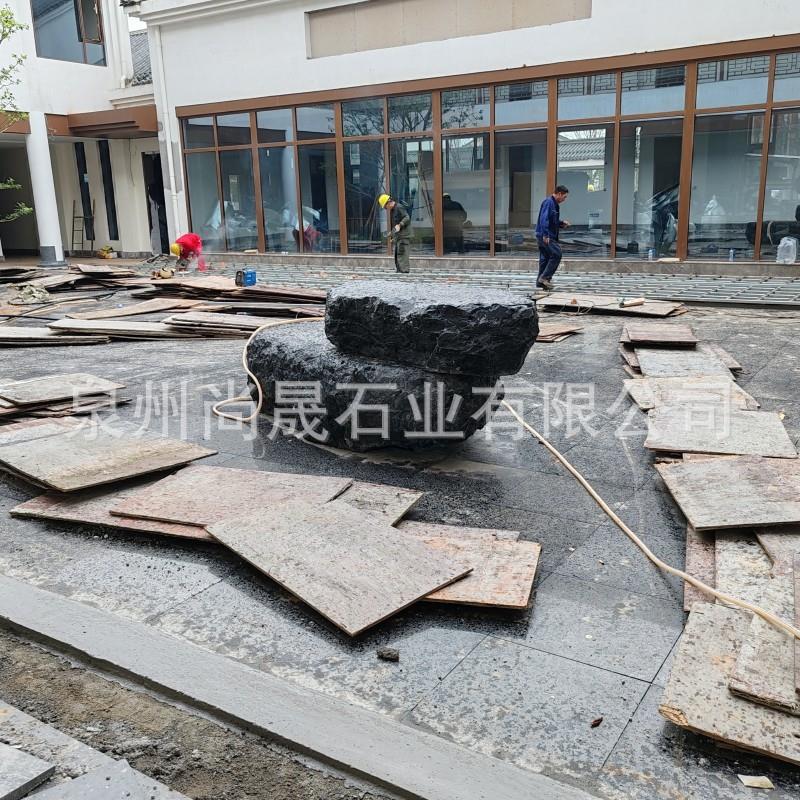 公园景区黑山石景观石树围树池乌山石流水摆件椅子坐凳装饰摆设品