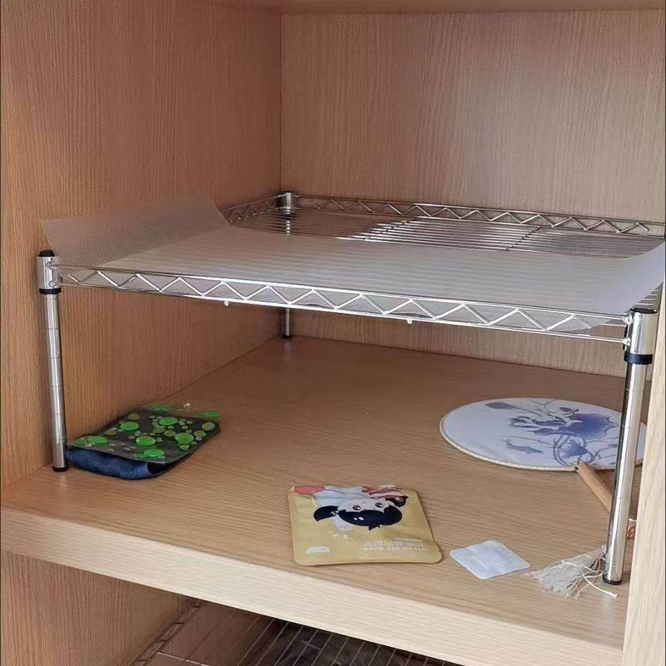 厨房置物架一层微波炉收纳台面架整体橱柜分层衣柜隔层取暖器烘烤