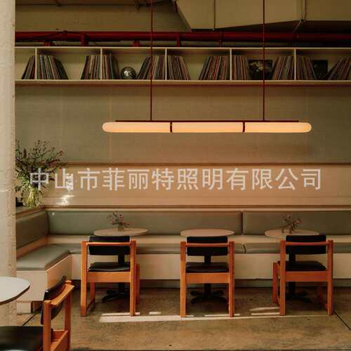北欧极简轻奢餐厅吊灯现代简约设计师创意展厅吧台咖啡厅长条吊灯