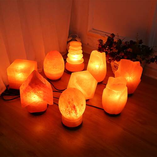 跨境出口晶金字塔形台灯茶桌灯礼品盐灯厂巴坦基斯家产喜马拉雅水