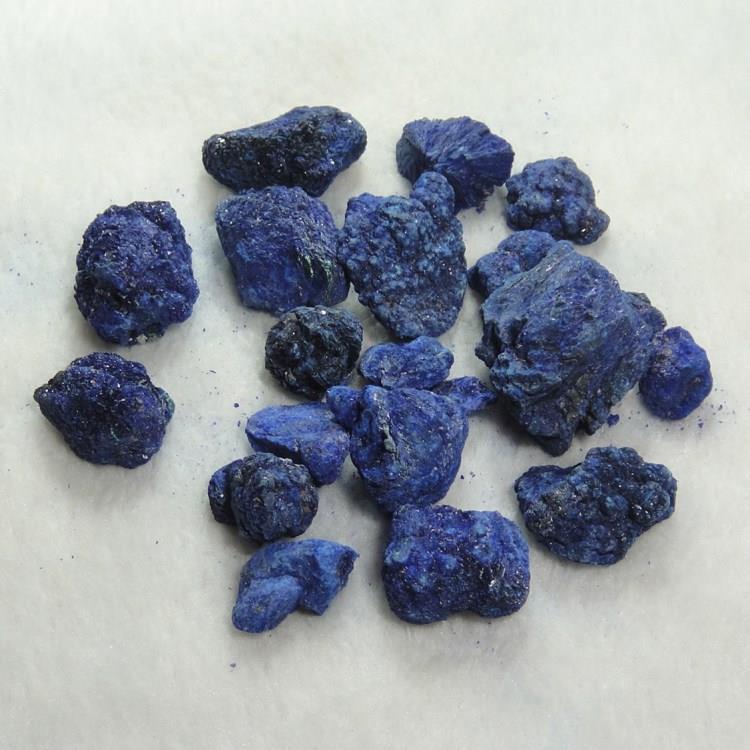 天然江西蓝铜矿原石 矿物颜料 石青群青色国画颜料 百克价 100g