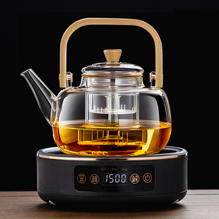 煮茶器玻璃烧水泡茶专用家用茶具 蒸煮一体茶壶电陶炉加热2025新款