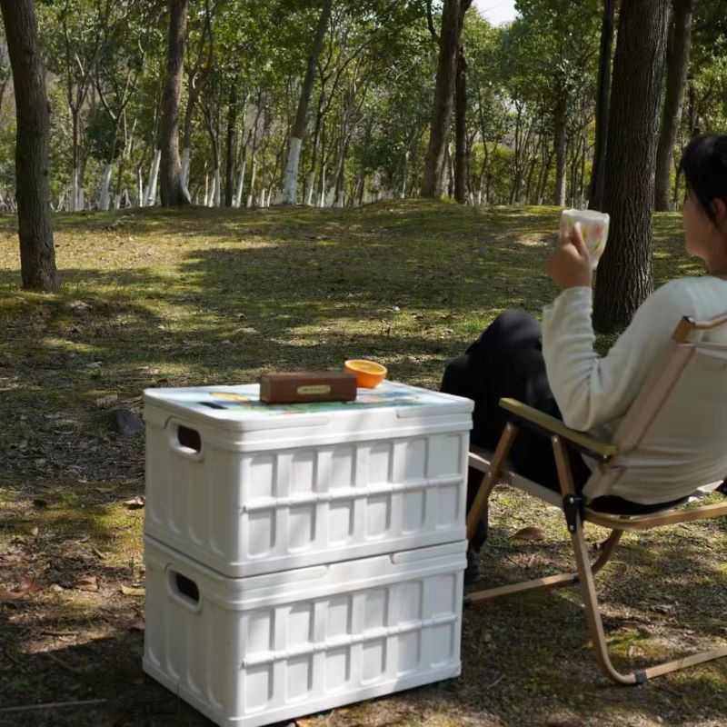 可折叠收纳箱户外整理箱手提式车载露营箱带盖加厚储物箱