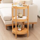 圆形海棠玻璃边网几家用客厅红沙发置小边桌阳台创意物花架HTHBJ