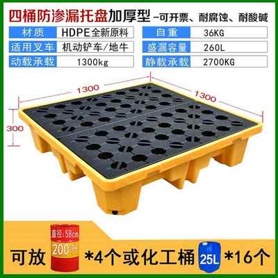 五防渗渗漏托盘加厚邦加硬大漏量防漏平台环评托盘31.*1.3*mSET厂